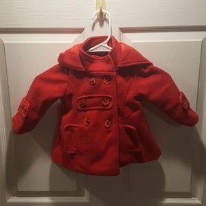Perfect red children's peacoat